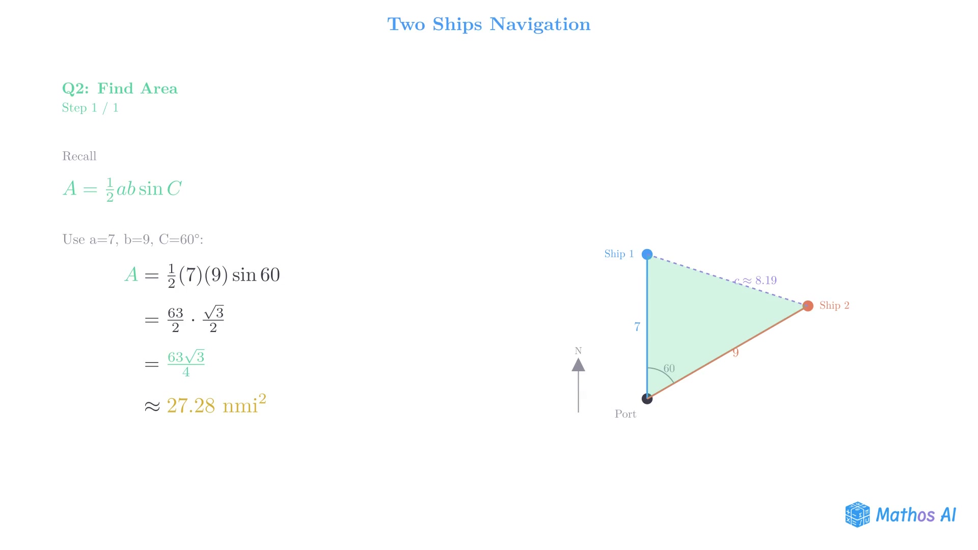 Problème de distance de navigation de deux navires